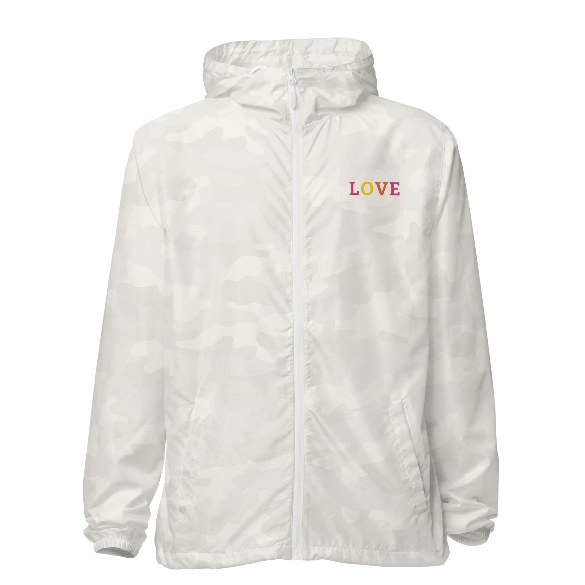 LOVE Unisex Zip Up Windbreaker